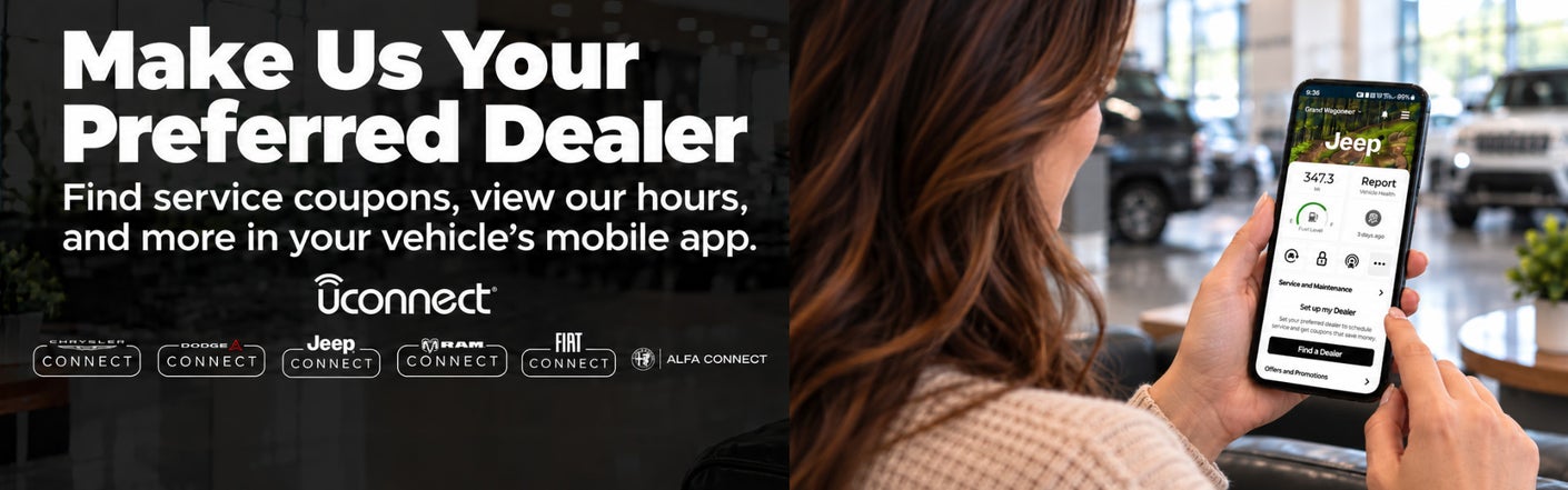 uconnect® make us your preferred dealer | Freedom Chrysler Dodge Jeep Ram of Lexington in Lexington KY