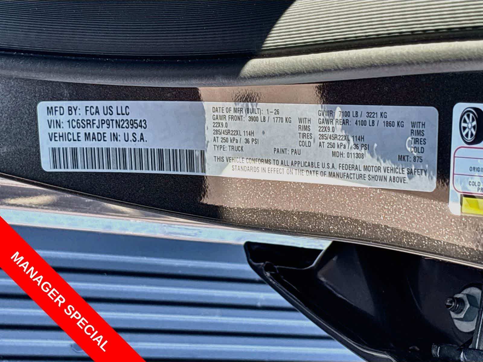 2026 RAM 1500 RAM 1500 LARAMIE CREW CAB 4X4 5'7' BOX