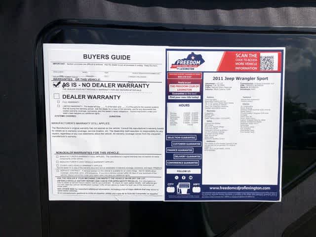 2011 Jeep Wrangler Sport