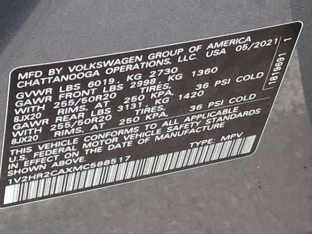 2021 Volkswagen Atlas 3.6L V6 SE w/Technology