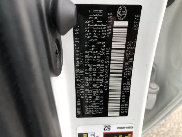 2021 Toyota Camry SE