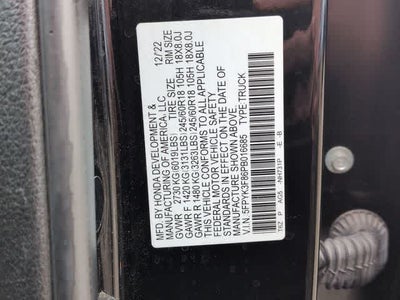 2023 Honda Ridgeline Black Edition