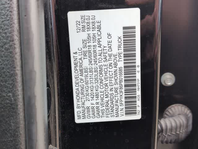 2023 Honda Ridgeline Black Edition