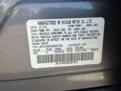 2013 INFINITI G37 Sedan x