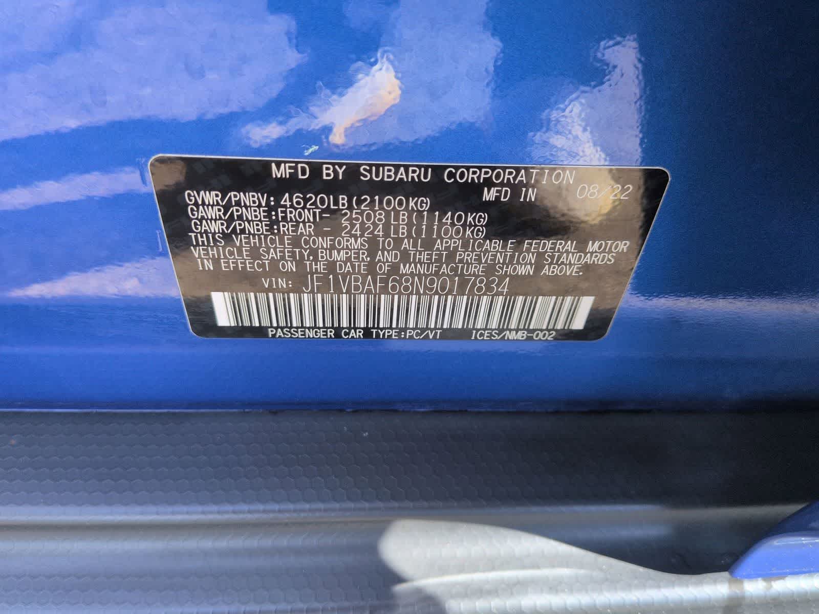 2022 Subaru WRX Premium