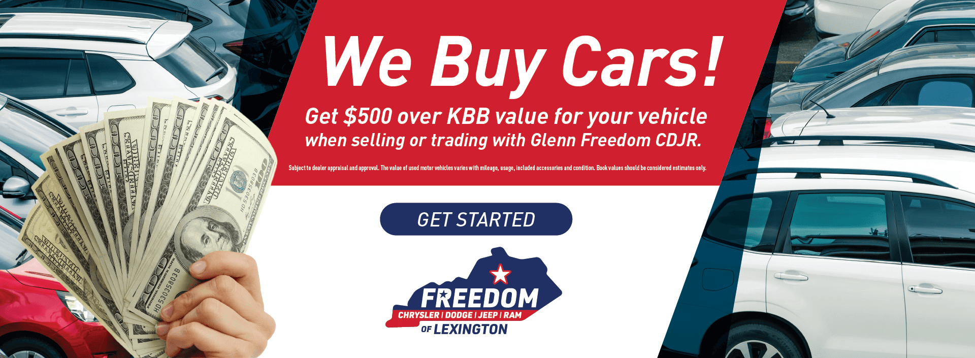 We Buy Cars at Freedom Chrysler Dodge Jeep Ram of Lexington in Lexington, KY!
