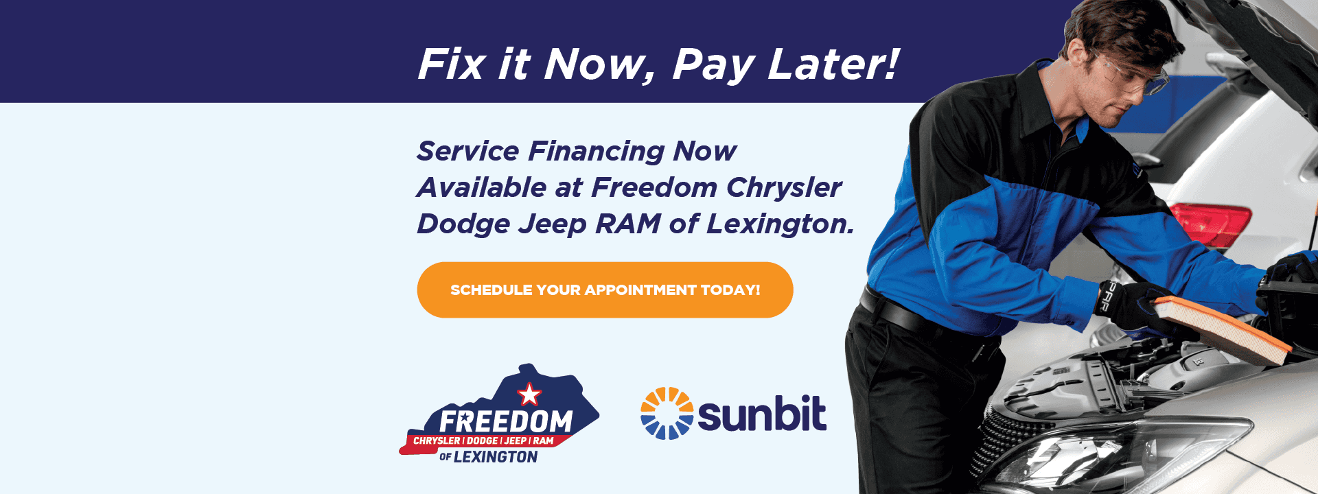 Service Financing at Freedom Chrysler Dodge Jeep Ram of Lexington in Lexington, KY.